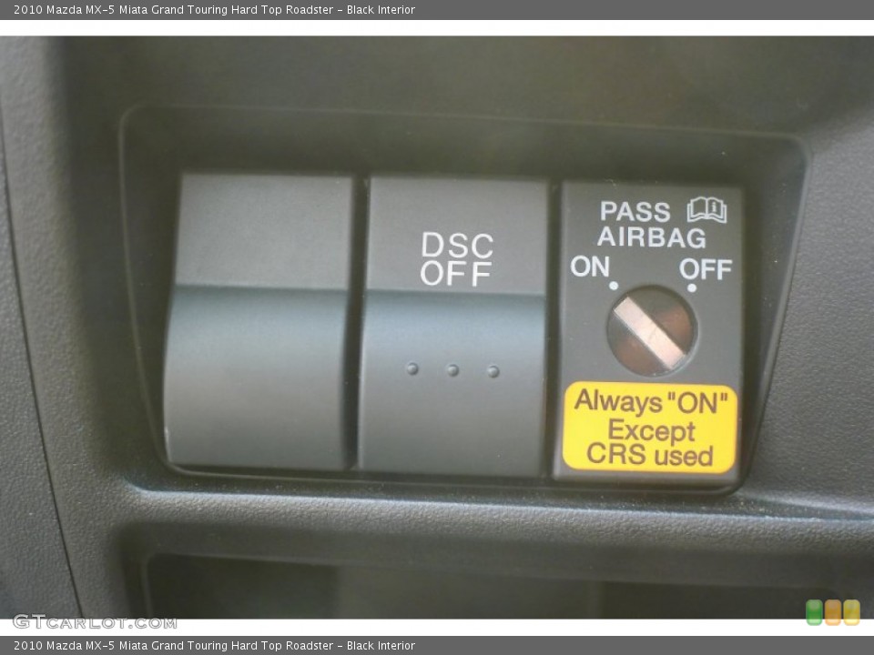 Black Interior Controls for the 2010 Mazda MX-5 Miata Grand Touring Hard Top Roadster #68962244