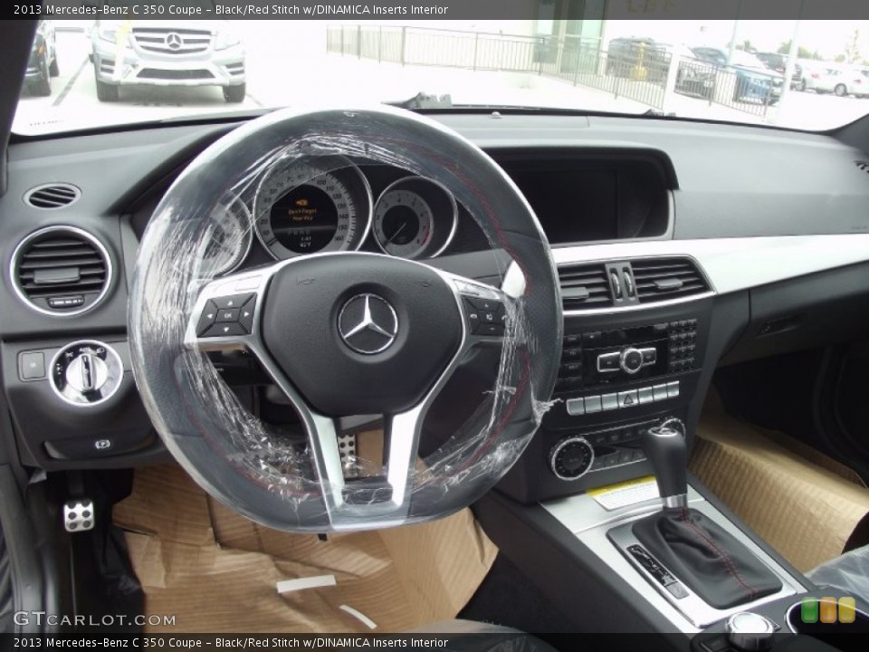 Black/Red Stitch w/DINAMICA Inserts Interior Dashboard for the 2013 Mercedes-Benz C 350 Coupe #68964524
