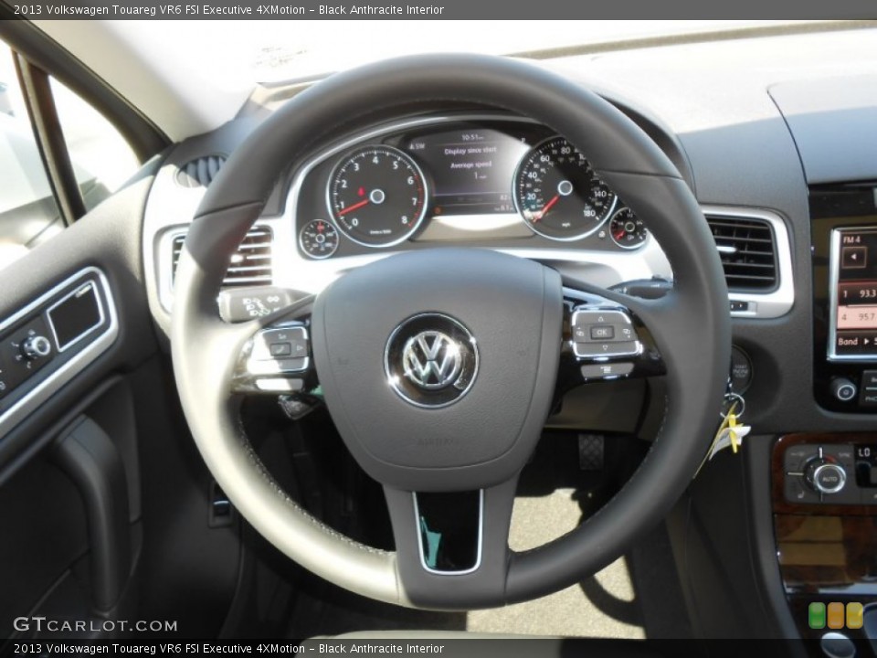 Black Anthracite Interior Steering Wheel for the 2013 Volkswagen Touareg VR6 FSI Executive 4XMotion #68965715