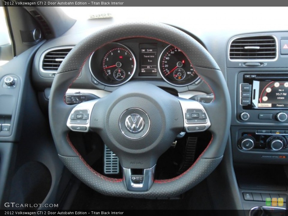 Titan Black Interior Steering Wheel for the 2012 Volkswagen GTI 2 Door Autobahn Edition #68966600