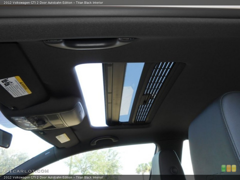 Titan Black Interior Sunroof for the 2012 Volkswagen GTI 2 Door Autobahn Edition #68966669