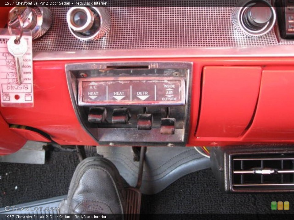 Red/Black Interior Controls for the 1957 Chevrolet Bel Air 2 Door Sedan #68975470