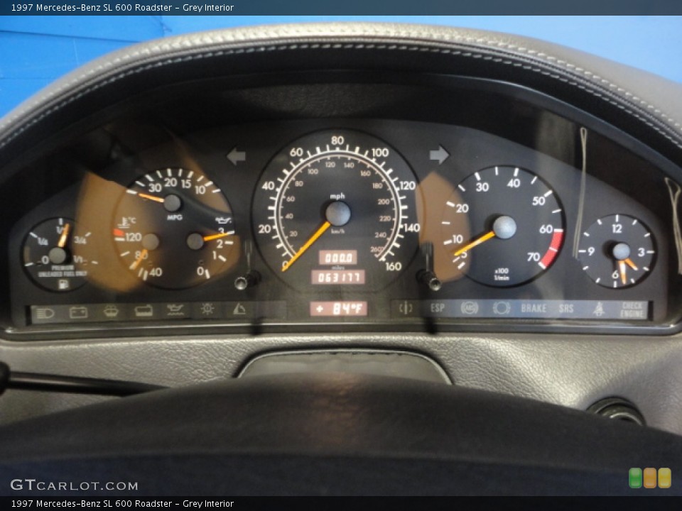 Grey Interior Gauges for the 1997 Mercedes-Benz SL 600 Roadster #68976380