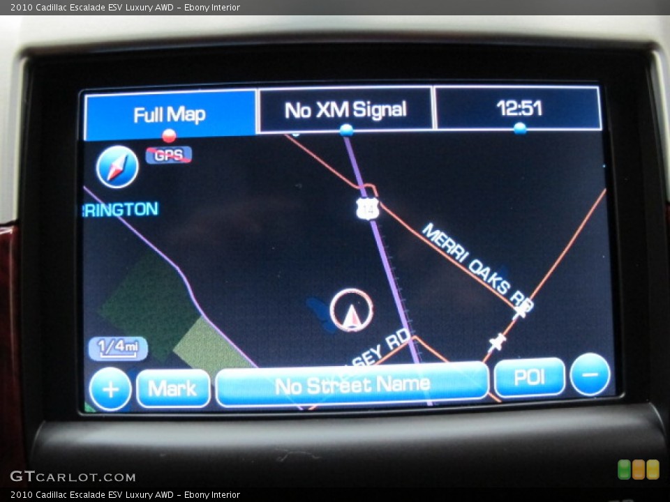 Ebony Interior Navigation for the 2010 Cadillac Escalade ESV Luxury AWD #68977196