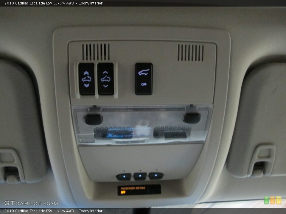 Ebony Interior Controls for the 2010 Cadillac Escalade ESV Luxury AWD #68977214