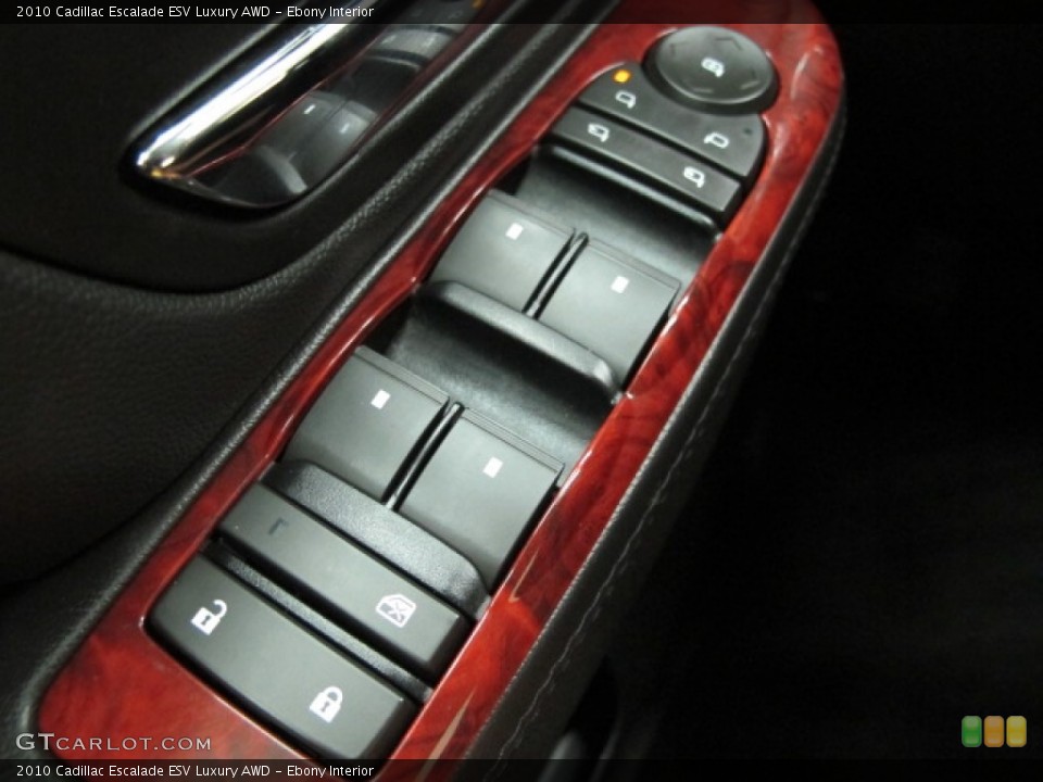 Ebony Interior Controls for the 2010 Cadillac Escalade ESV Luxury AWD #68977256