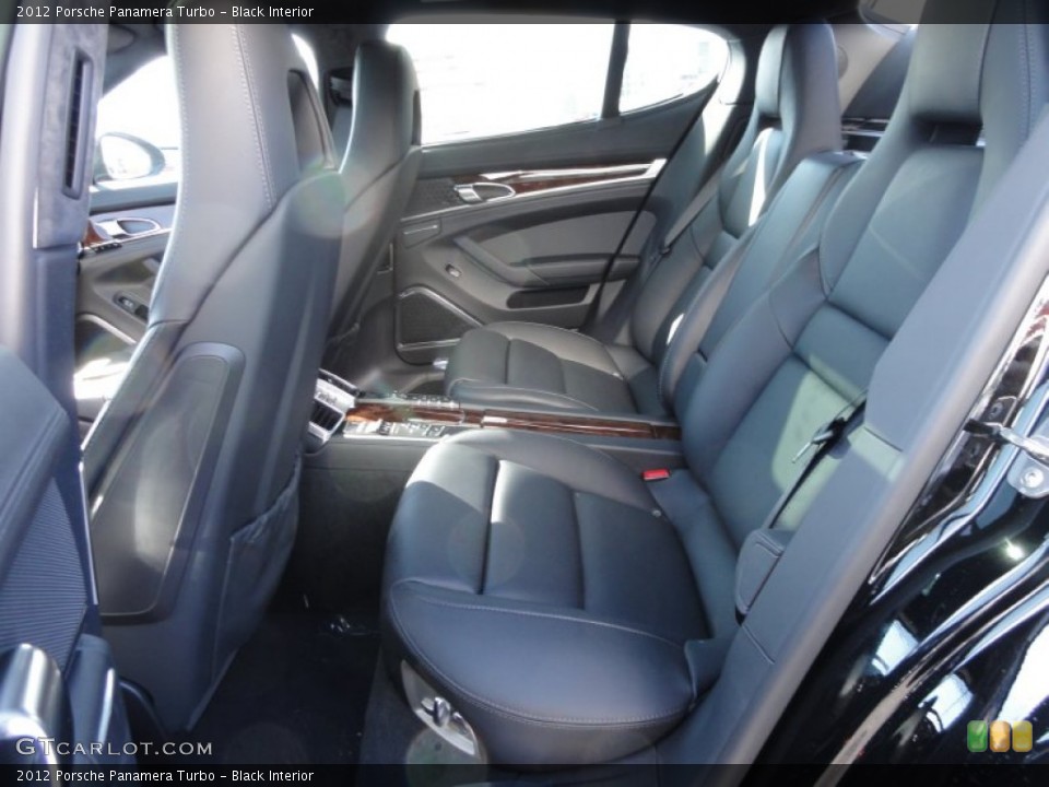 Black Interior Rear Seat for the 2012 Porsche Panamera Turbo #68977532