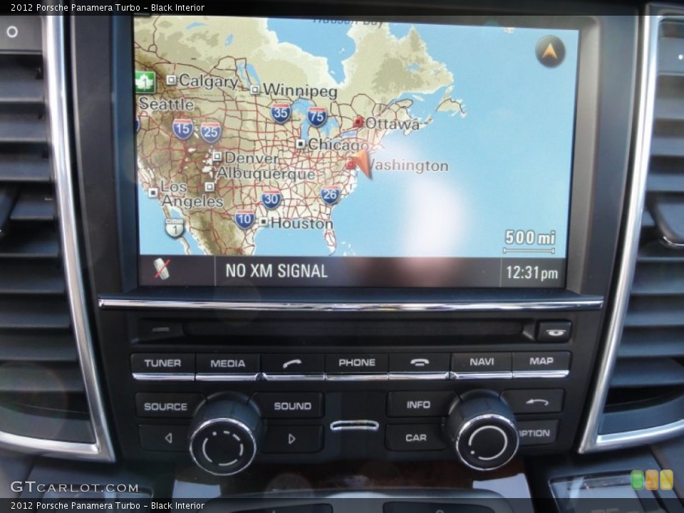 Black Interior Navigation for the 2012 Porsche Panamera Turbo #68977643