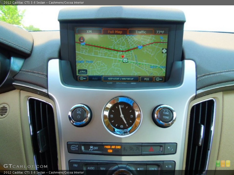 Cashmere/Cocoa Interior Navigation for the 2012 Cadillac CTS 3.6 Sedan #68979659