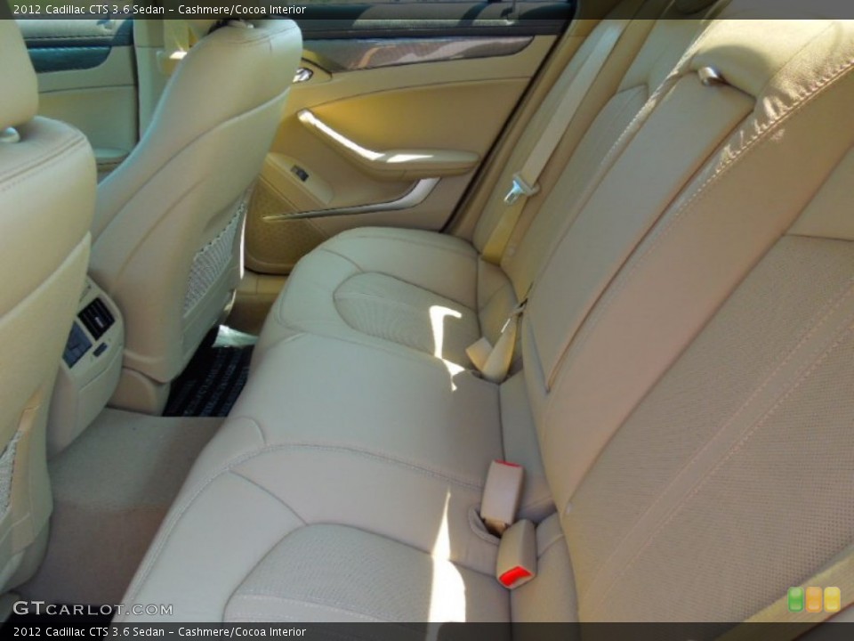 Cashmere/Cocoa Interior Rear Seat for the 2012 Cadillac CTS 3.6 Sedan #68979695