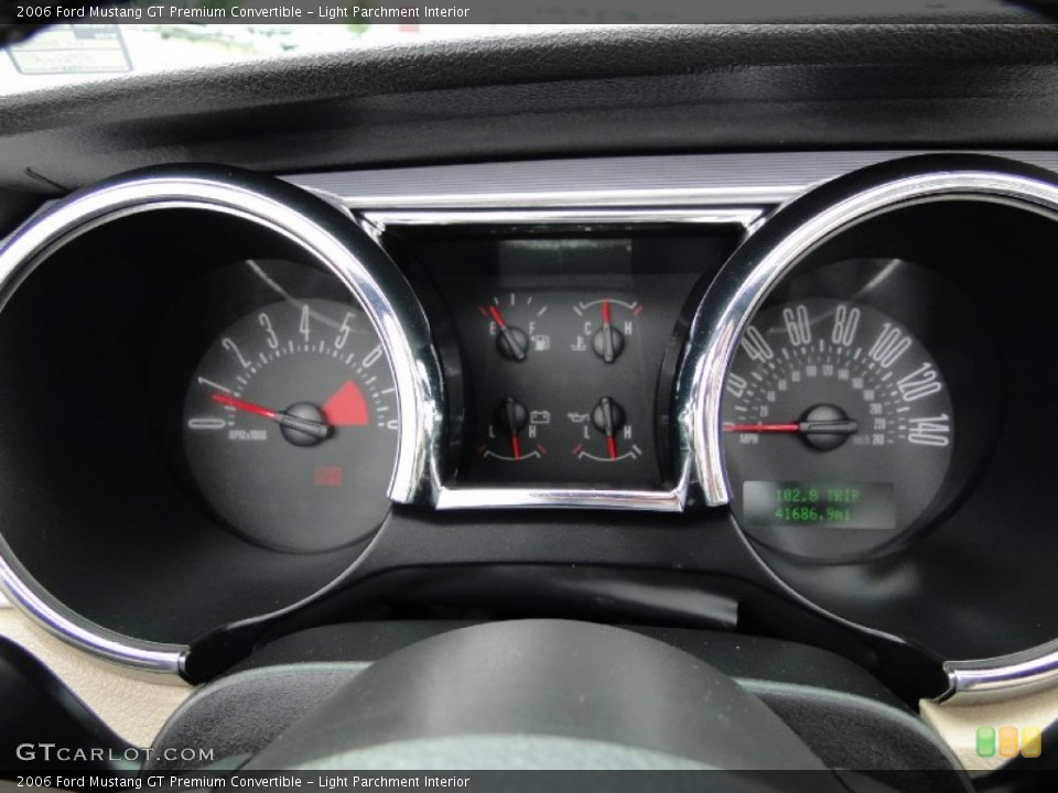 Light Parchment Interior Gauges for the 2006 Ford Mustang GT Premium Convertible #68985992