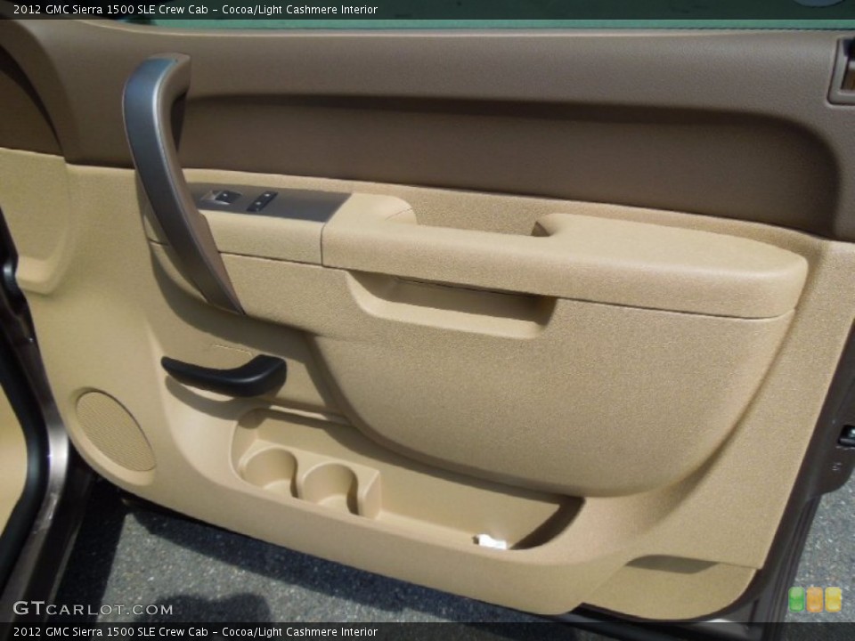 Cocoa/Light Cashmere Interior Door Panel for the 2012 GMC Sierra 1500 SLE Crew Cab #68988745