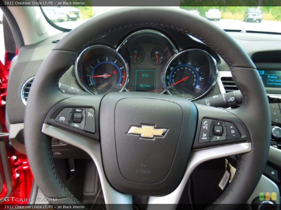 Jet Black Interior Steering Wheel for the 2012 Chevrolet Cruze LT/RS #68989124