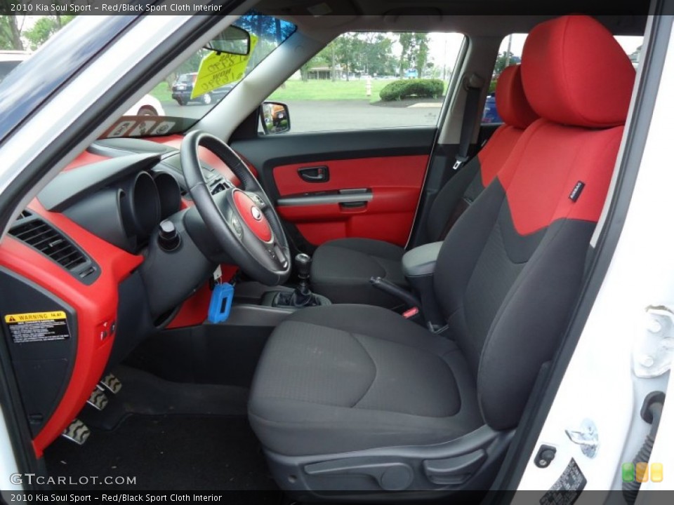 Red/Black Sport Cloth Interior Photo for the 2010 Kia Soul Sport #68989153