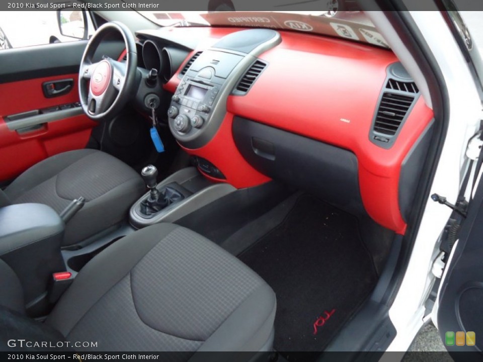 Red/Black Sport Cloth Interior Dashboard for the 2010 Kia Soul Sport #68989178
