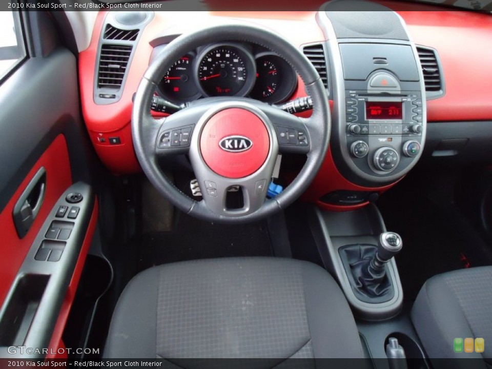Red/Black Sport Cloth Interior Dashboard for the 2010 Kia Soul Sport #68989222