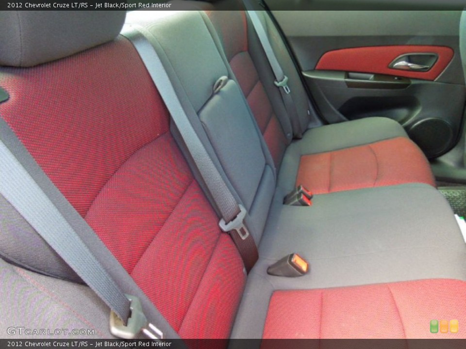 Jet Black/Sport Red Interior Rear Seat for the 2012 Chevrolet Cruze LT/RS #68989411