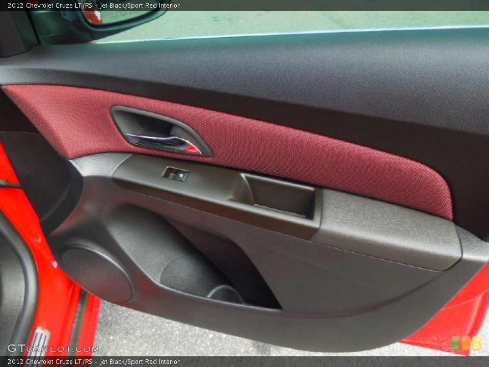 Jet Black/Sport Red Interior Door Panel for the 2012 Chevrolet Cruze LT/RS #68989438