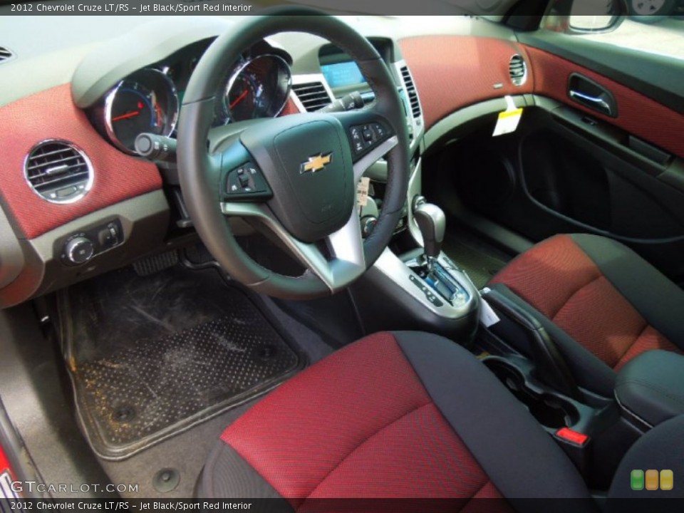 Jet Black/Sport Red Interior Prime Interior for the 2012 Chevrolet Cruze LT/RS #68989468
