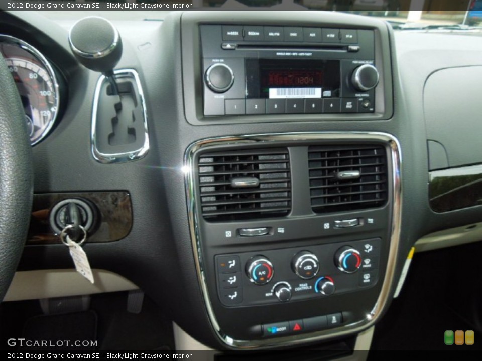 Black/Light Graystone Interior Controls for the 2012 Dodge Grand Caravan SE #68990051