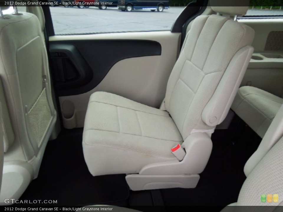 Black/Light Graystone Interior Rear Seat for the 2012 Dodge Grand Caravan SE #68990079