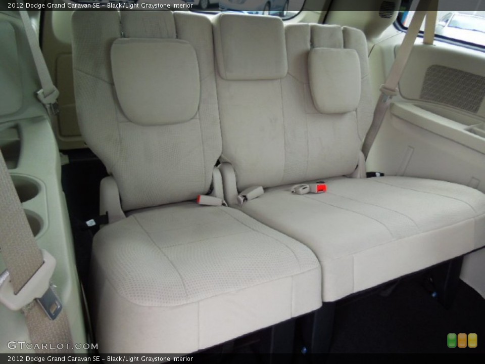 Black/Light Graystone Interior Rear Seat for the 2012 Dodge Grand Caravan SE #68990128