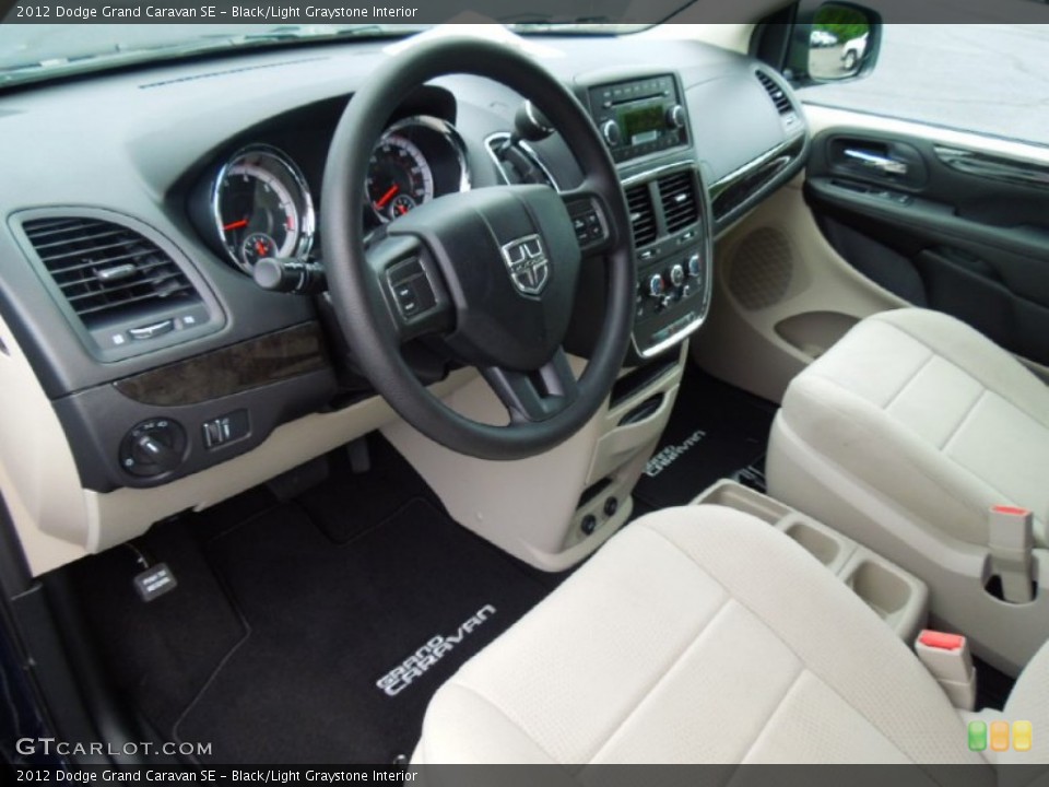 Black/Light Graystone Interior Prime Interior for the 2012 Dodge Grand Caravan SE #68990182