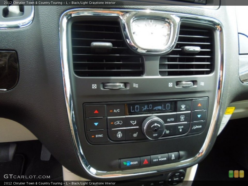 Black/Light Graystone Interior Controls for the 2012 Chrysler Town & Country Touring - L #68990533