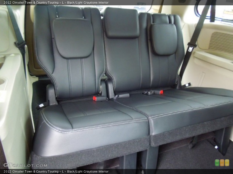 Black/Light Graystone Interior Rear Seat for the 2012 Chrysler Town & Country Touring - L #68990623