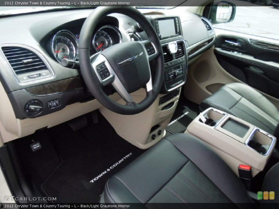 Black/Light Graystone Interior Prime Interior for the 2012 Chrysler Town & Country Touring - L #68990678
