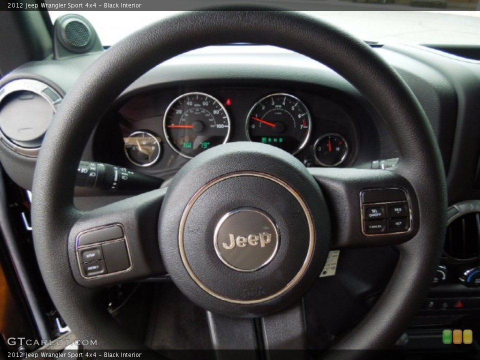 Black Interior Steering Wheel for the 2012 Jeep Wrangler Sport 4x4 #68991040