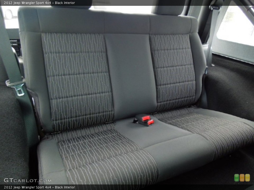Black Interior Rear Seat for the 2012 Jeep Wrangler Sport 4x4 #68991076