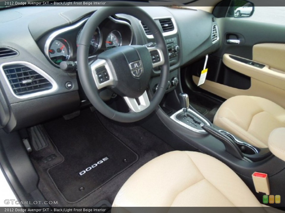 Black/Light Frost Beige 2012 Dodge Avenger Interiors