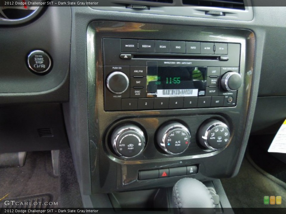 Dark Slate Gray Interior Controls for the 2012 Dodge Challenger SXT #68992627