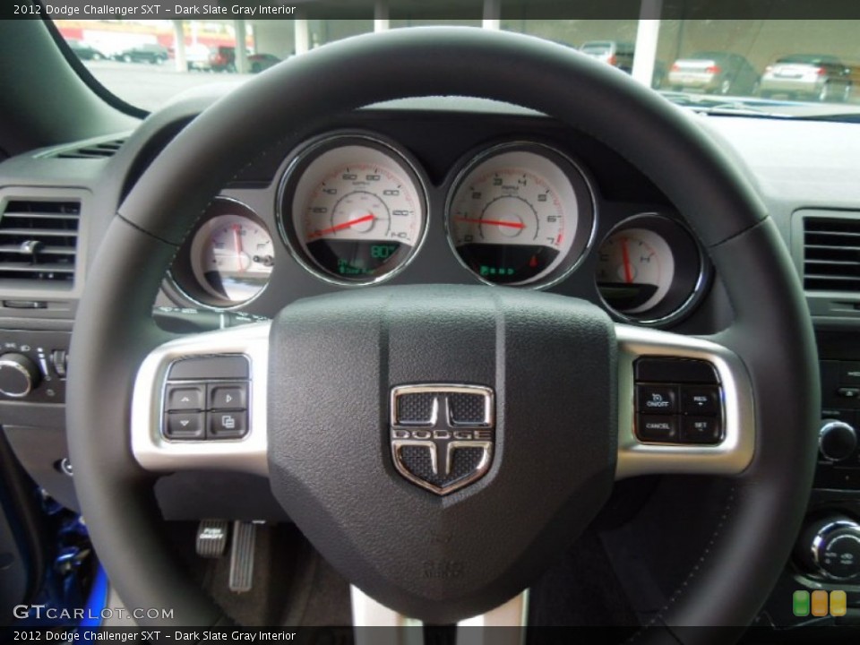Dark Slate Gray Interior Steering Wheel for the 2012 Dodge Challenger SXT #68992645