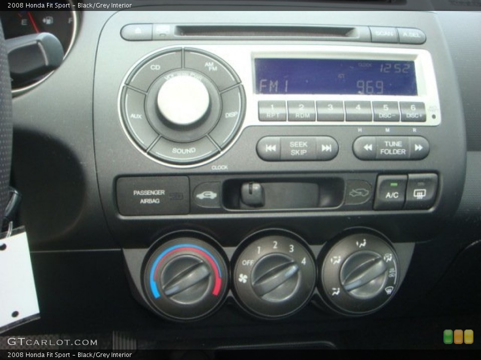 Black/Grey Interior Controls for the 2008 Honda Fit Sport #68993506