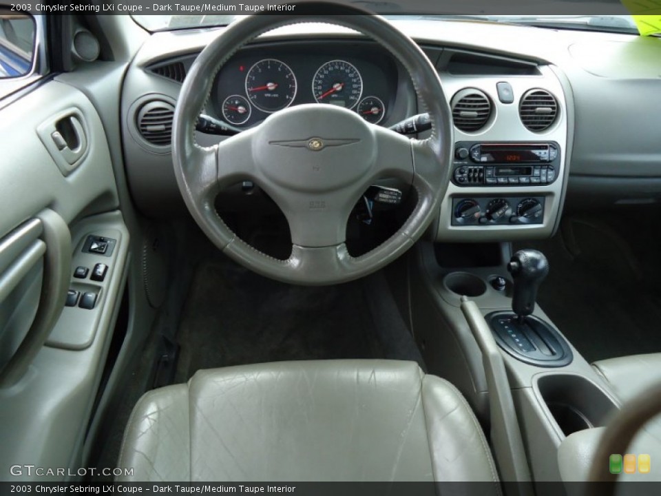 Dark Taupe/Medium Taupe Interior Dashboard for the 2003 Chrysler Sebring LXi Coupe #68994769