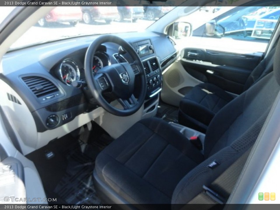 Black/Light Graystone Interior Prime Interior for the 2013 Dodge Grand Caravan SE #68995240