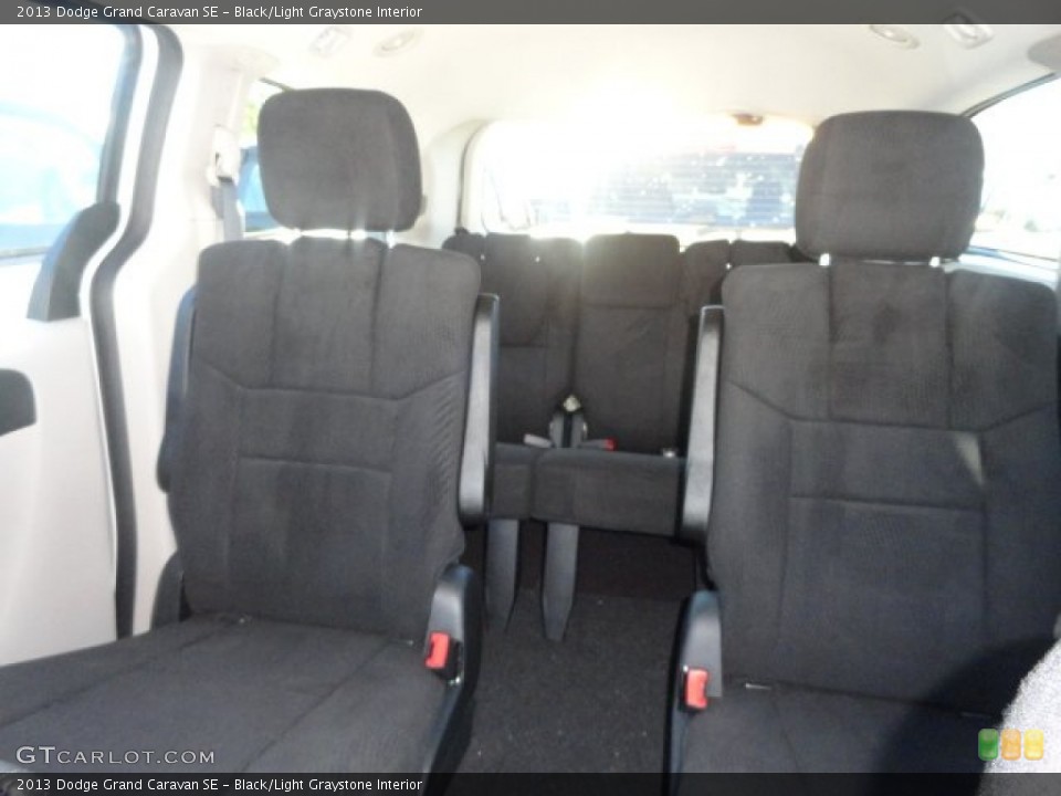 Black/Light Graystone Interior Rear Seat for the 2013 Dodge Grand Caravan SE #68995247