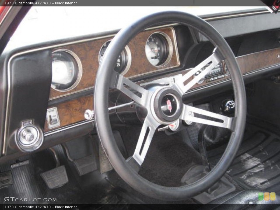 Black Interior Steering Wheel for the 1970 Oldsmobile 442 W30 #68997571