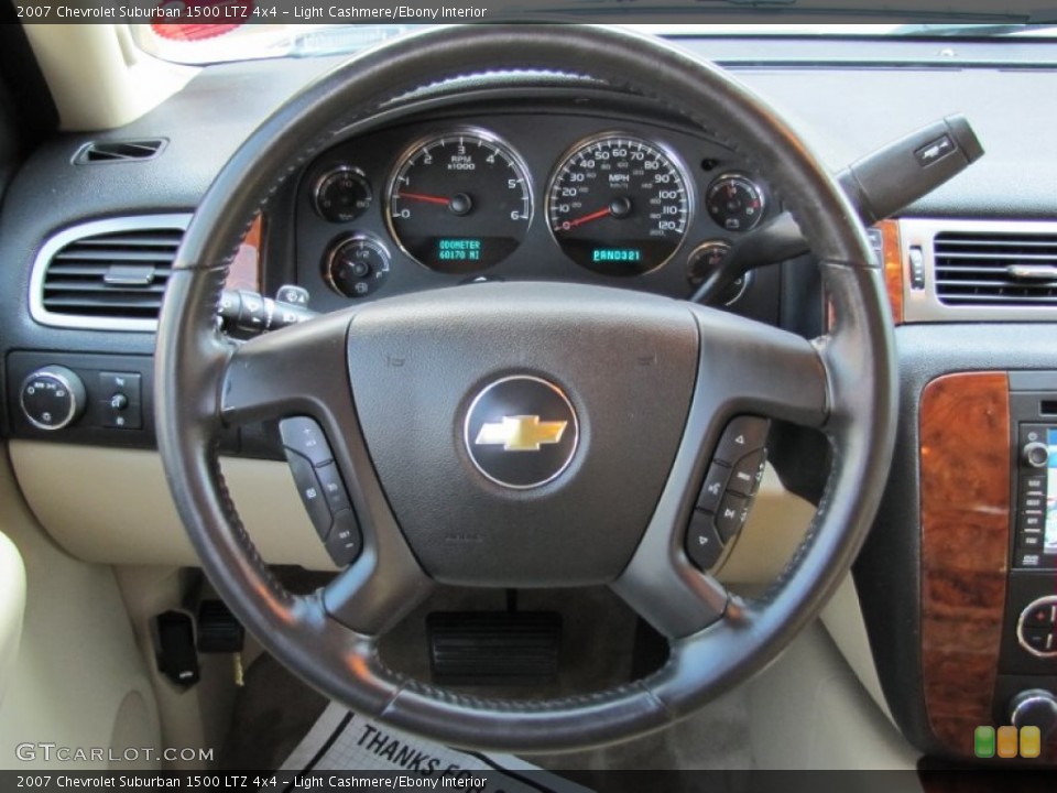 Light Cashmere/Ebony Interior Steering Wheel for the 2007 Chevrolet Suburban 1500 LTZ 4x4 #68997829