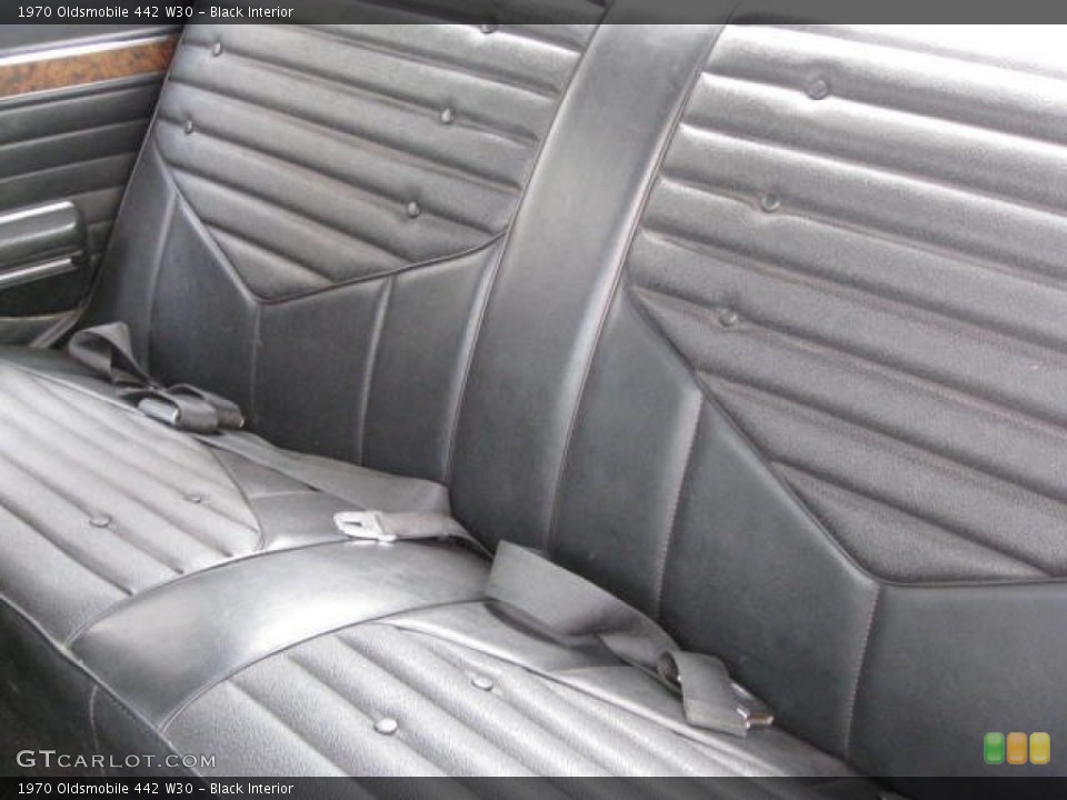 Black Interior Rear Seat for the 1970 Oldsmobile 442 W30 #68997964