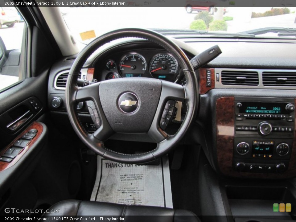 Ebony Interior Dashboard for the 2009 Chevrolet Silverado 1500 LTZ Crew Cab 4x4 #68998195