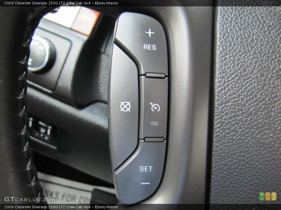 Ebony Interior Controls for the 2009 Chevrolet Silverado 1500 LTZ Crew Cab 4x4 #68998222