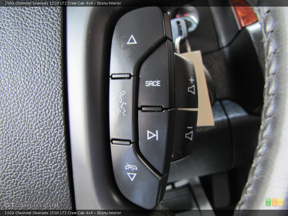Ebony Interior Controls for the 2009 Chevrolet Silverado 1500 LTZ Crew Cab 4x4 #68998230