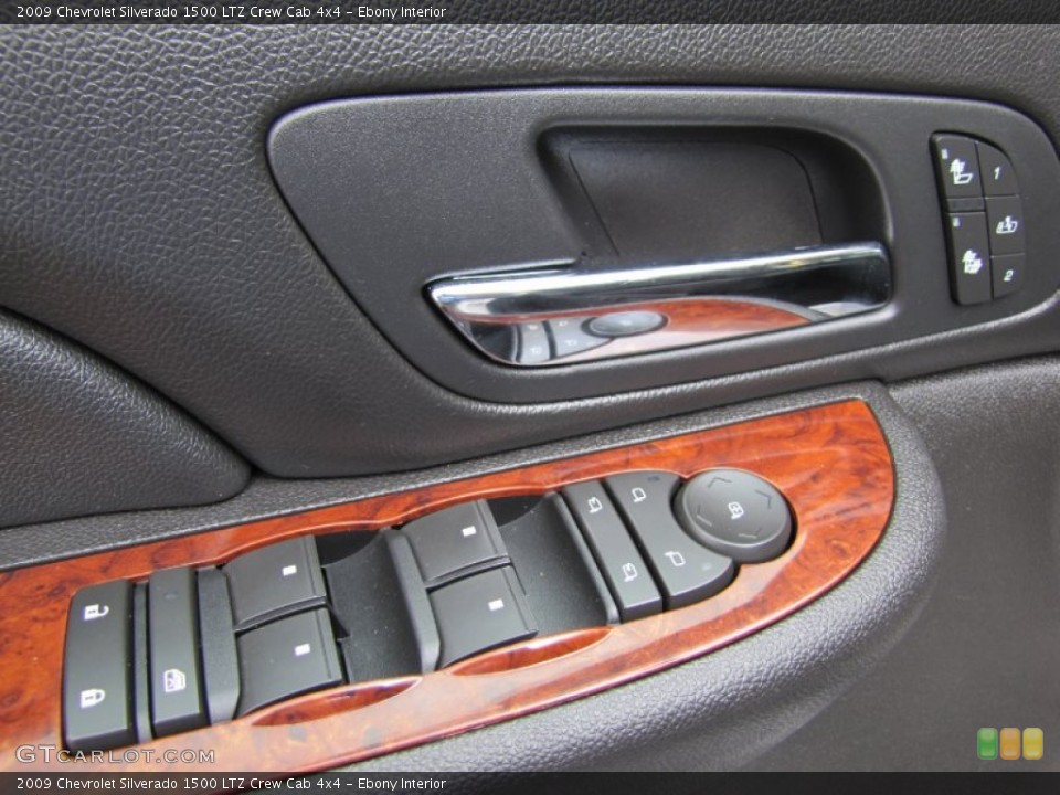 Ebony Interior Controls for the 2009 Chevrolet Silverado 1500 LTZ Crew Cab 4x4 #68998248
