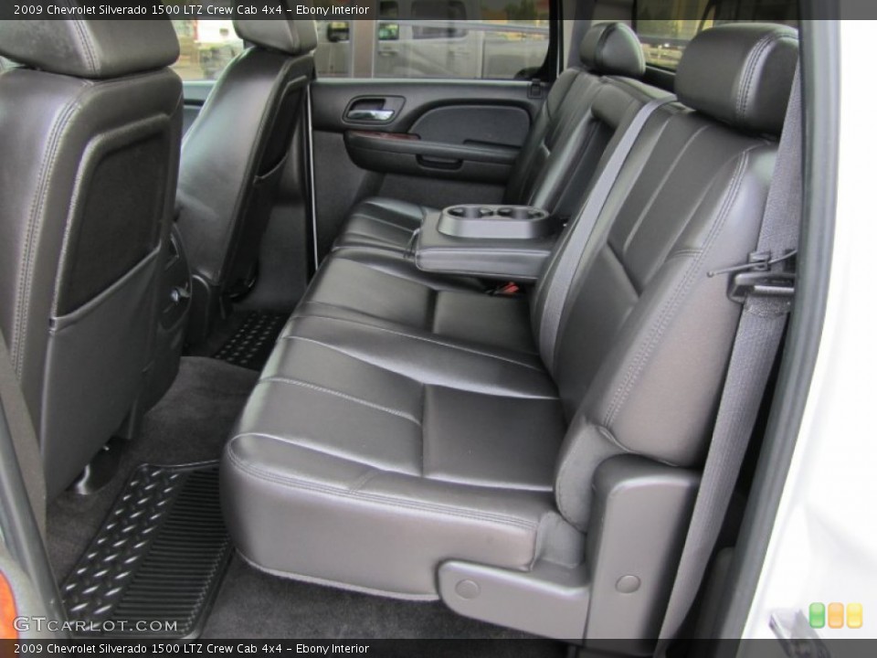 Ebony Interior Rear Seat for the 2009 Chevrolet Silverado 1500 LTZ Crew Cab 4x4 #68998378