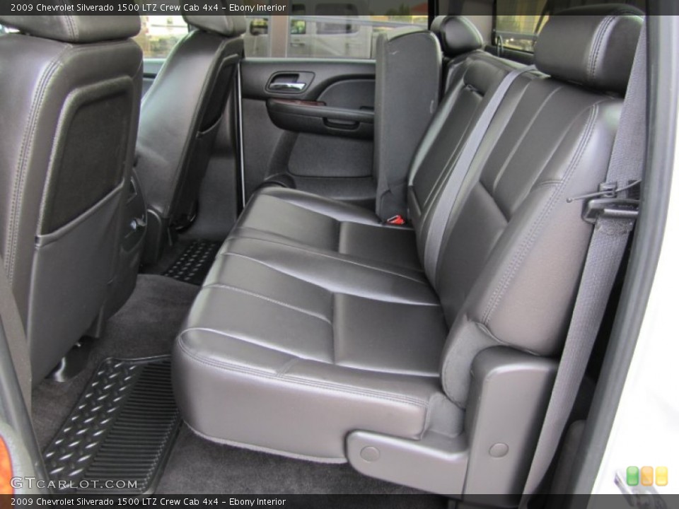 Ebony Interior Rear Seat for the 2009 Chevrolet Silverado 1500 LTZ Crew Cab 4x4 #68998389