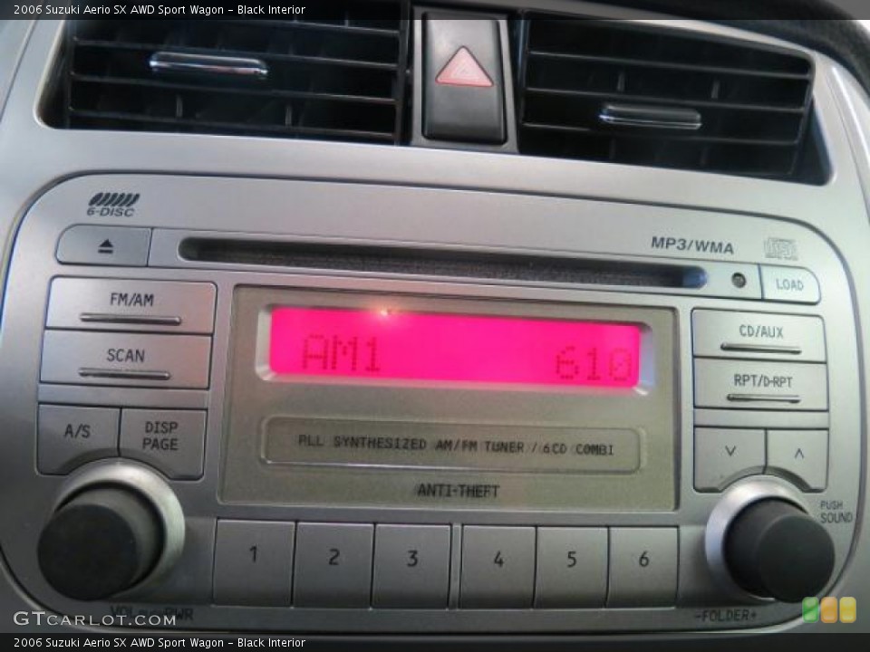Black Interior Audio System for the 2006 Suzuki Aerio SX AWD Sport Wagon #68999065