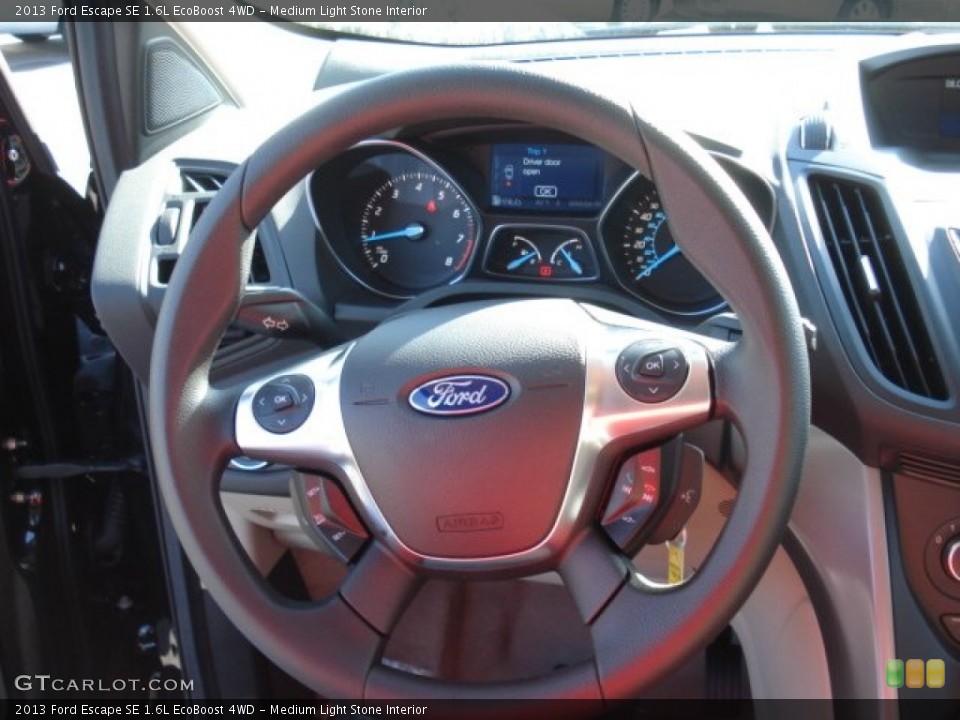 Medium Light Stone Interior Steering Wheel for the 2013 Ford Escape SE 1.6L EcoBoost 4WD #69001711